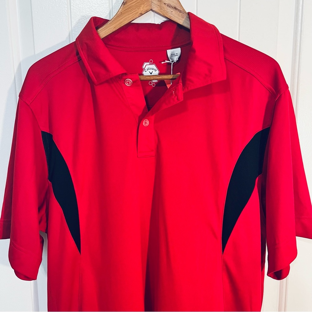 Callaway Red and Black Performance Polo Shirt